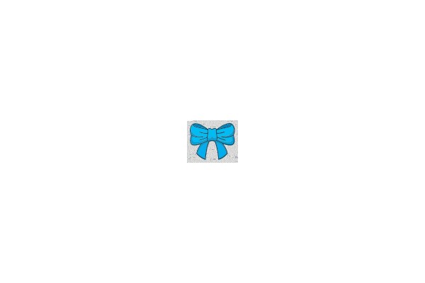 Blue Bow Ribbon Illustration