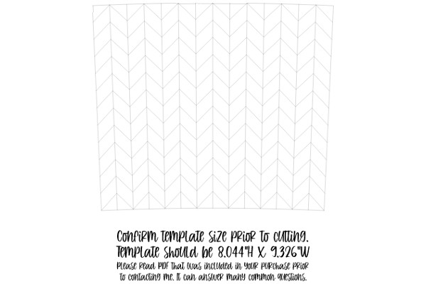 A Patterned Design for a Template Size Prior to Cutting