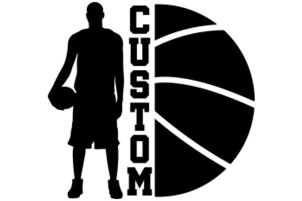 Custom Basketball: A Silhouette of a Player and the Word 'Custom'