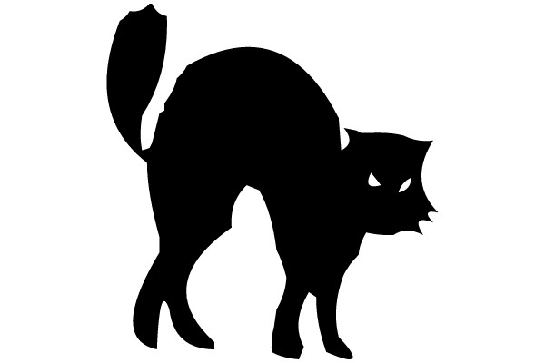 Silhouette of a Curious Cat