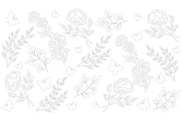 Elegant Floral Pattern: A Collection of Delicate Flower Designs