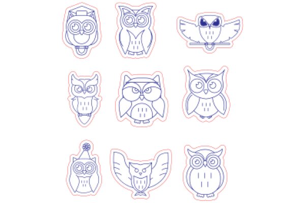 A Collection of Whimsical Owl Stickers