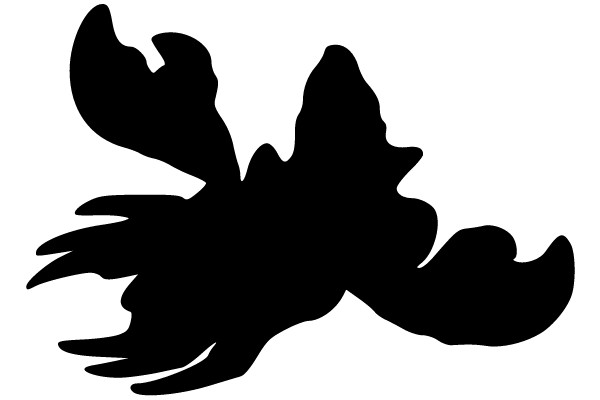 Abstract Black Silhouette