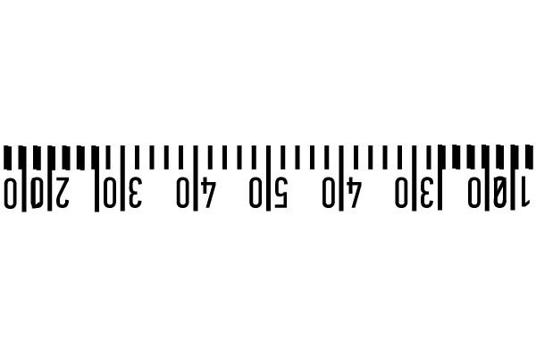Ruler with Measurements from 0 to 60