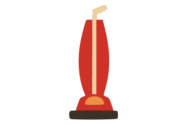 Red and Orange Vacuum Cleaner Icon
