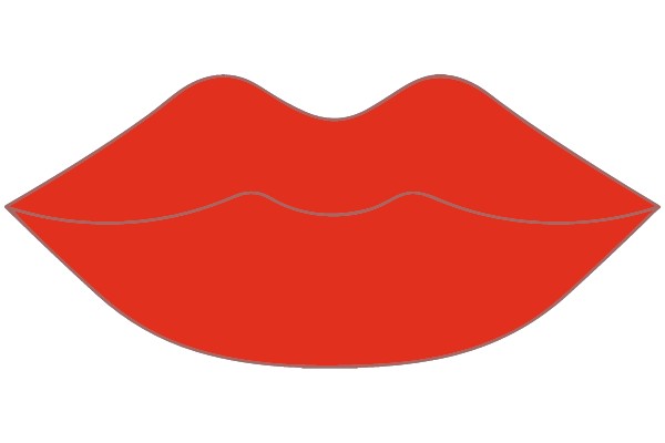 Red Lips Outline