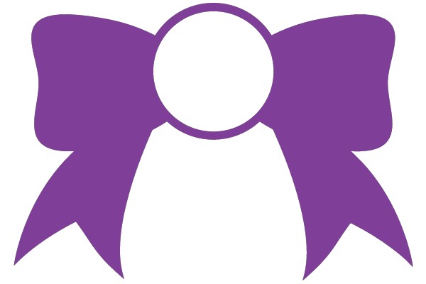 Elegant Purple Bow Clip Art