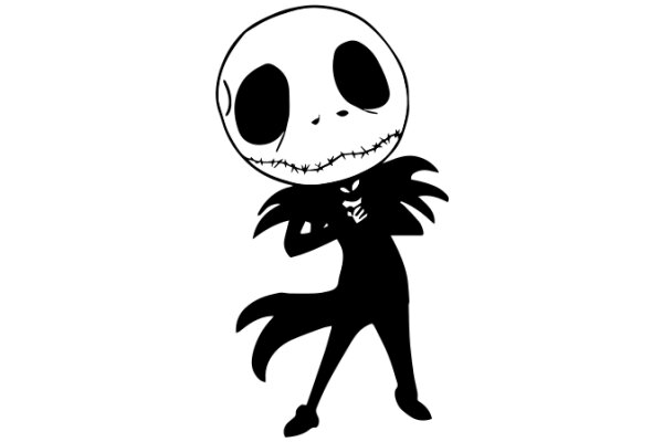 A Silhouette of Jack Skellington, the Iconic Character from The Nightmare Before Christmas