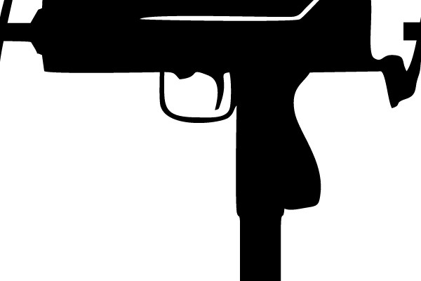 Silhouette of a Semi-Automatic Pistol