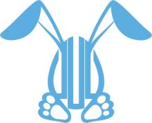 Stylized Blue Bunny Icon