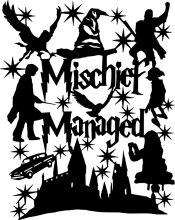 Mischief Managed: A Silhouette of Iconic Harry Potter Scenes