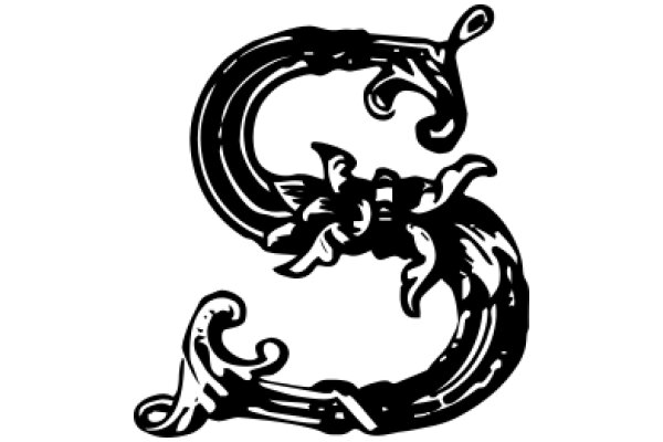 Stylized Letter 'S' with a Flowery Design