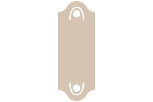 A Simple, Elegant Design: A Beige Oval with a Curved Handle