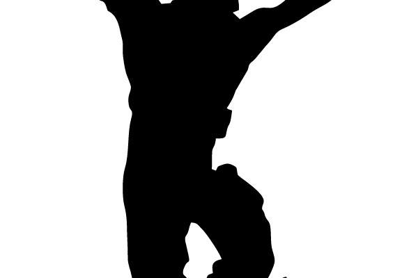 Silhouette of a Jumping Person