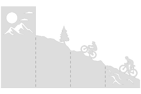 A Silhouette of Adventure: A Bicyclist and a Mountain Bicyclist on a Journey