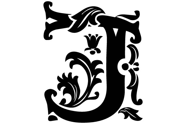 Ornate Black Letter J