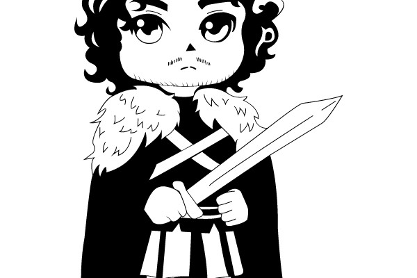 Chibi Warrior with Sword