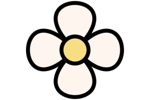 Stylized Flower Logo with a Yellow Center