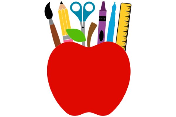 A Colorful Collection of School Supplies
