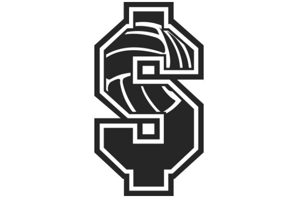 Stylized Volleyball Logo in