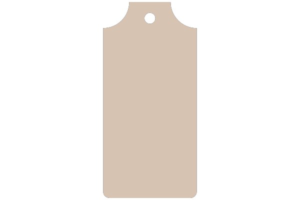 A Solid Beige Tag for Identification