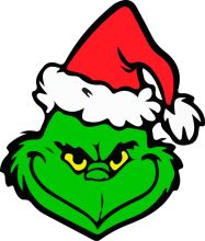 A Festive Christmas Greeting with a Twist: A Grumpy Grinch in a Santa Hat