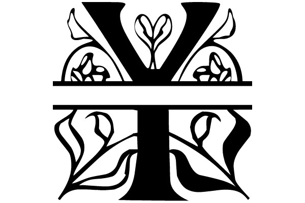 Symmetrical Floral Cross Design