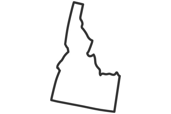 Simplified Map of Idaho: A Graphic Representation of the State's Geography