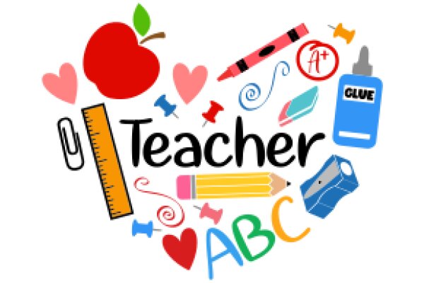 Educational Supplies and Symbols: A Colorful Display of Teaching Tools and Concepts
