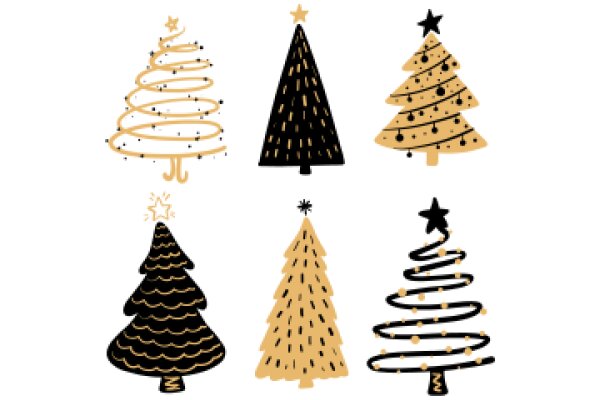 A Festive Collection: Christmas Trees in Four Styles