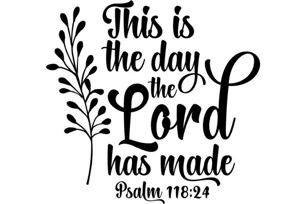 Inspirational Quote Art: 'This is the day the Lord has made' - Psalm 118:24