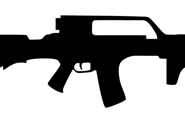 Military Assault Rifle Silhouette