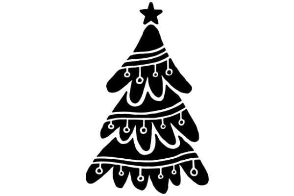 A Festive Christmas Tree Silhouette