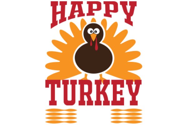 Happy Thanksgiving: A Festive Greeting with a Turkey and the Word 'Thanksgiving' in a Stylized Font