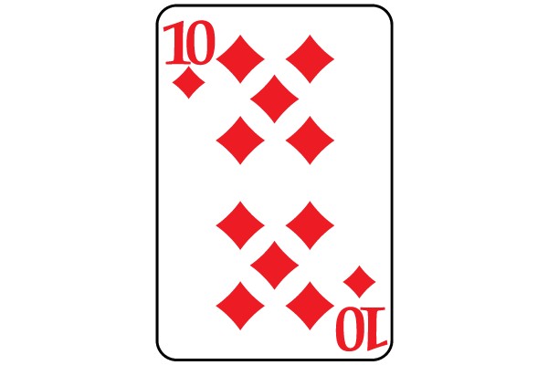 Ten of Diamonds Playing Card