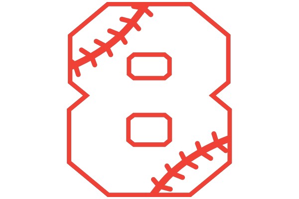 Baseball Stitched Number 8