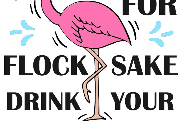 Flamingo Reminder: Stay Hydrated