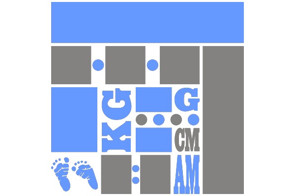 Blue and Gray Abstract Design