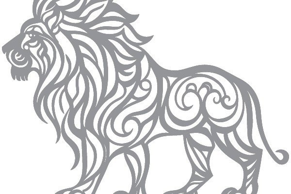 Stylized Lion Design: A Illustration