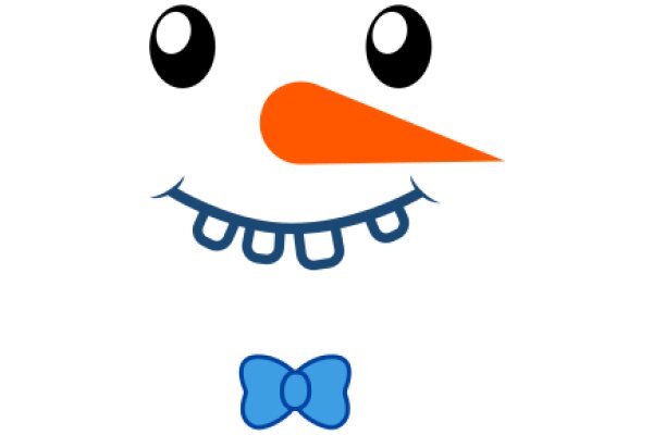 A Whimsical Smiley Face with a Blue Bow