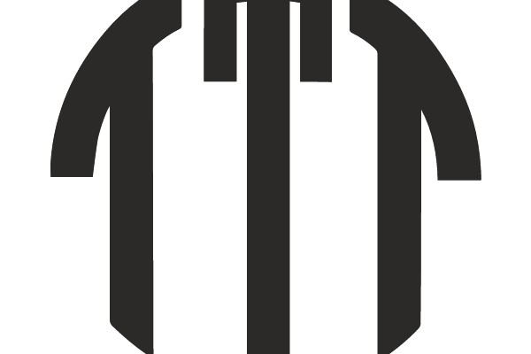 Three-Tiered Symbol in Black on White