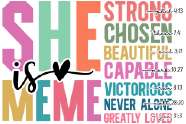 She is Strong: A Colorful Affirmation Poster