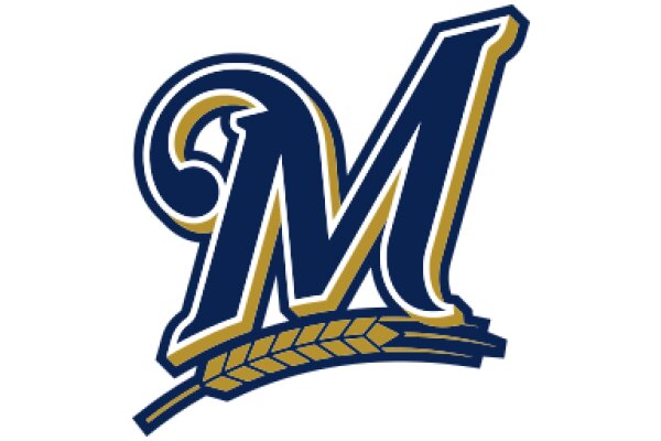 Stylized Milwaukee Brewers Logo with Blue and Gold Colors