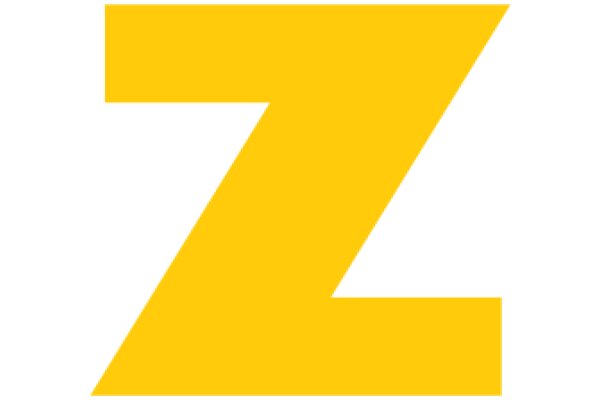 A Solid Yellow 'Z' on a White Background