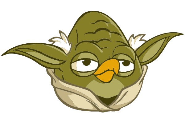 Yoda with a Bird's Head: A Unique Fusion of Wisdom and Nature
