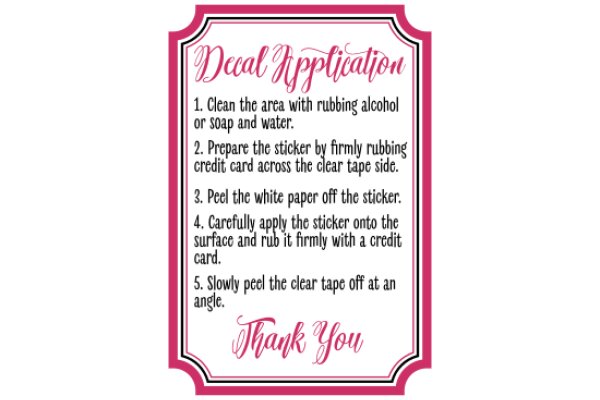 Decal Application Instructions