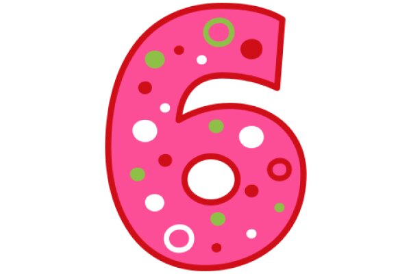 Vibrant Pink Donut with Green and Pink Sprinkles