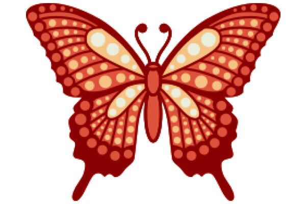 Vivid Red and Yellow Butterfly Illustration