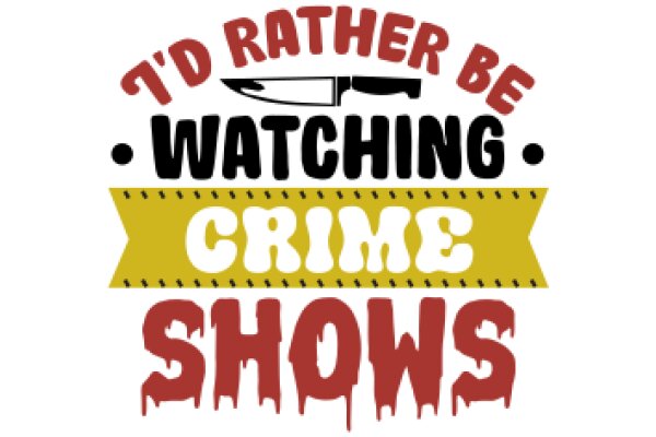 '7d Rather Be Watching Crime Shows' - A Humorous Take on a Favorite Pastime
