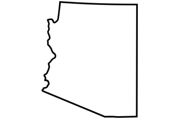 Simplified Map of a State: A Graphic Representation of a State's Boundaries